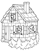 Les Trois Petits Cochons Coloriage En Ligne